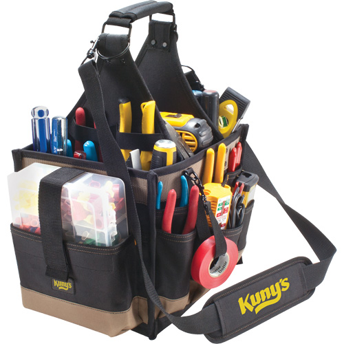 Grands porte-outils pour &eacute;lectriciens et travaux de maintenance, Polyester, 23 pochettes, Noir Par Equipment