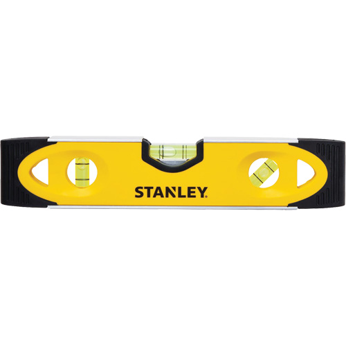 Shock-Resistant Torpedo Level, 9" L, Aluminum, 3 Vials, Magnetic Par Equipment
