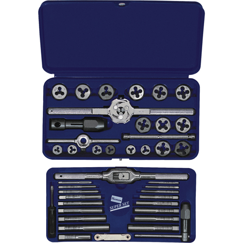 Hanson&reg; Metric Tap & Hex Die Set, 25 Pieces Par Equipment