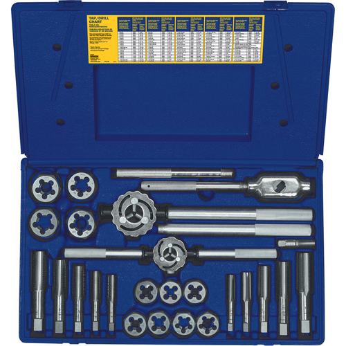 Hanson&reg; Fractional Tap & Hex Die Set, 25 Pieces Par Equipment