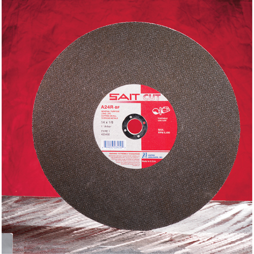A24N Fast Grinding Wheel, 6" x 1/4", 7/8" Arbor, Aluminum Oxide, Type 27 Par Equipment