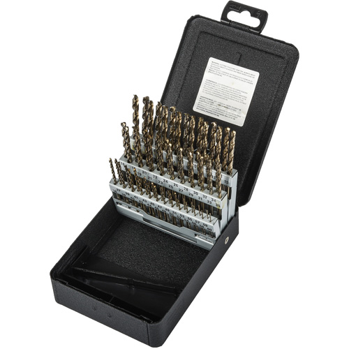 Jeu de forets s&eacute;rie courte, 60 morceaux, Acier rapide au cobalt Par Equipment