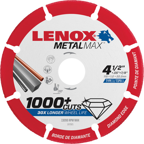 Lames de scie circulaire Metalmax, 4-1/2", Pour M&eacute;tal/Non ferreux Par Equipment
