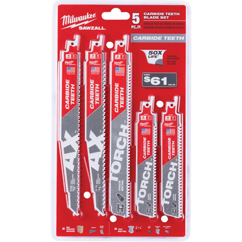 Sawzall&reg; Carbide Teeth Blade Set Par Equipment