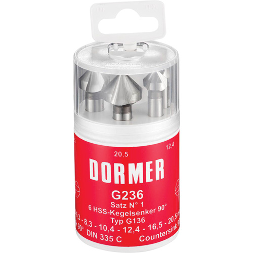 90° Countersink Set, 6 Pieces Par Equipment