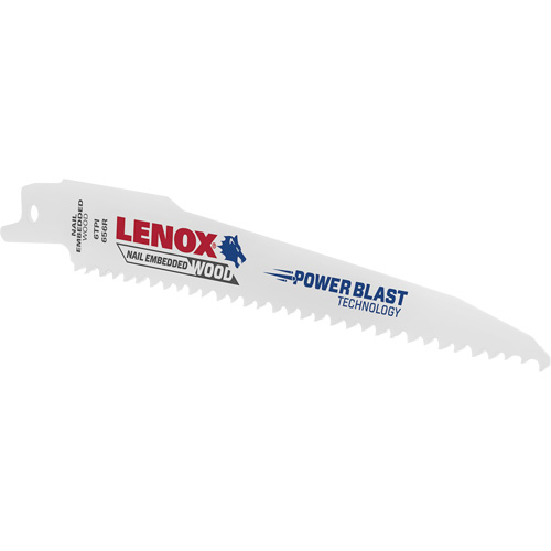 Lame de scie alternative pour le bois, Bim&eacute;tal, 6 Dents par pouce, 6" lo x 3/4" la Par Equipment