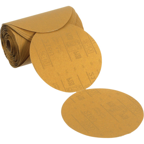 Stikit Gold Paper Sanding Disc Roll, 6" Dia., P120 Grit, Aluminum Oxide Par Equipment
