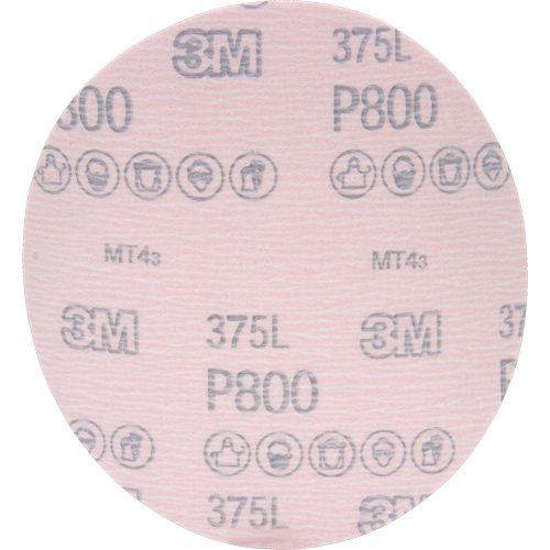 Disque &agrave; pellicule Hookit 375L, dia 6", Grain P800, Oxyde d'aluminium Par Equipment