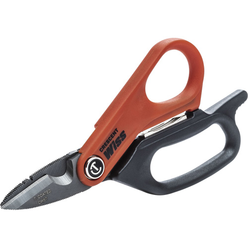 Electrician's Data Shears, 6", Rings Handle Par Equipment