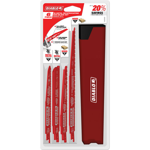 Ensemble de lames de scie alternative pour la coupe/d&eacute;molition du bois avec clous Par Equipment