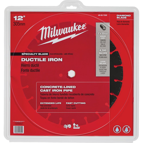 Circular Saw Blade, 12", Ductile Iron Use Par Equipment