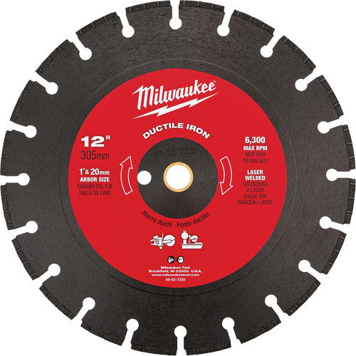 Circular Saw Blade, 12", Ductile Iron Use Par Equipment