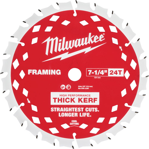Thick Kerf Framing Circular Saw Blade - 25-Pack, 7-1/4", 24 Teeth, Wood Use Par Equipment