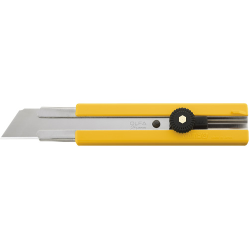 Rubber Inset Utility Knife with Solid Blade, 25 mm, Stainless Steel Blade Par Equipment