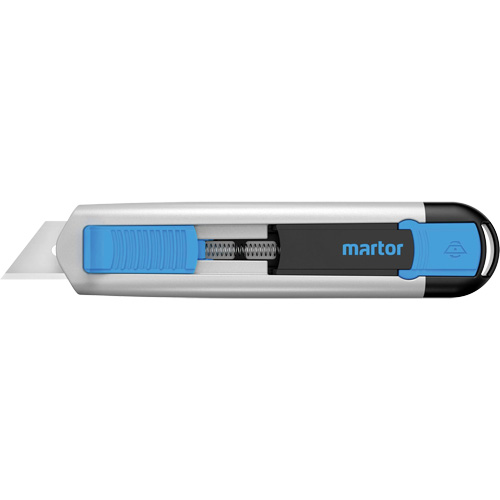 Couteau r&eacute;tractable SECUNORM 525 avec lame trap&eacute;zoidale no 99, 21 mm, Robuste, Prise en Aluminium Par Equipment