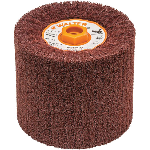 Tambour de conditionnement de surface Blendex, 4-1/2" dia. x 4" la, 5/8"-11 Arbre, Grain Moyen Par Equipment