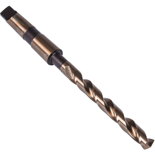 Foret &agrave; queue conique robuste, 9/16", Acier rapide au cobalt, Cannelure 4-7/8", Pointe de 135° Par Equipment