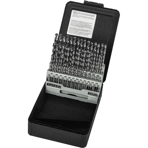 Jeu de forets s&eacute;rie courte combin&eacute;s robustes, 60 morceaux, Acier rapide Par Equipment