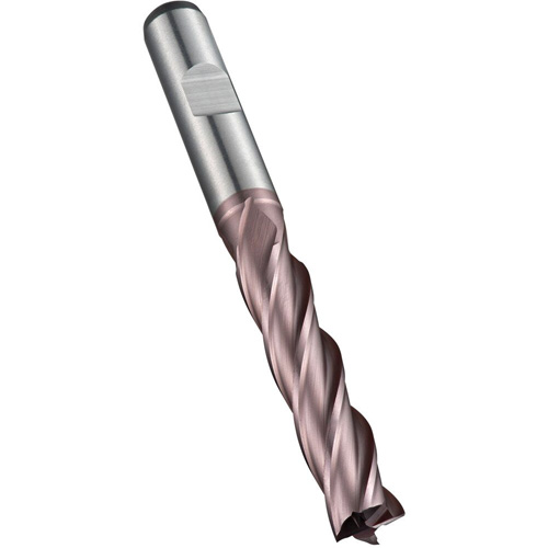 Square End Mill, 5 mm Dia., 68 mm L, 4 Flutes, 6 mm Shank, High Speed Cobalt Par Equipment