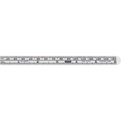Economy Precision Flexible Ruler, 6-1/2" L, Steel Par Equipment