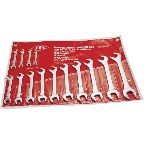 IACW-14 60° & 15° Angle Wrench Set, Open-Ended, 14 Pieces, Imperial Par Equipment