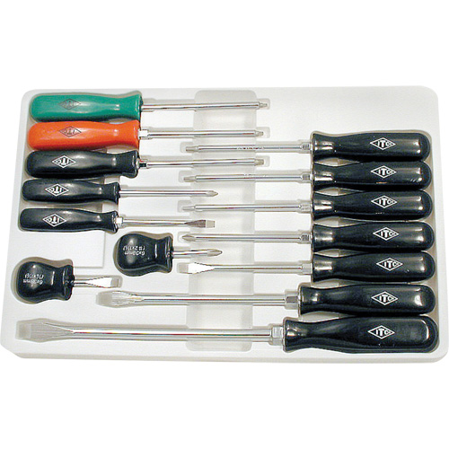 ISD-14 ITC&reg; Professional ABS Handle Screwdriver Set, 14 Pcs., Magnetic Par Equipment