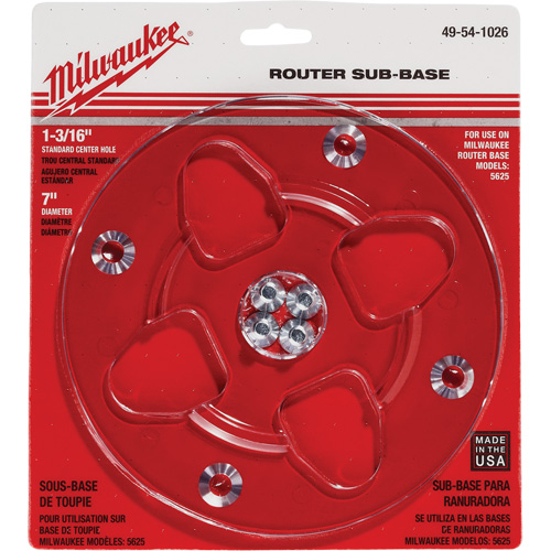 Clear 7" Diameter 1-3/16" Center Hole Sub-Base Par Equipment