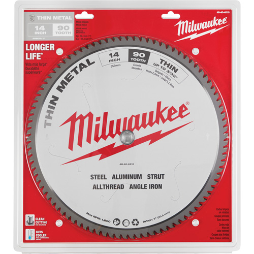 Endurance&reg; Circular Saw Blade, 14", 90 Teeth, Metal Use Par Equipment
