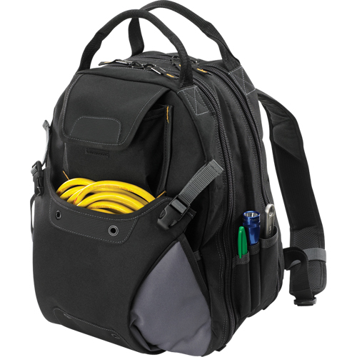 44-Pocket Tool Backpack, 16" L x 13-1/4" W, Black, Polyester Par Equipment