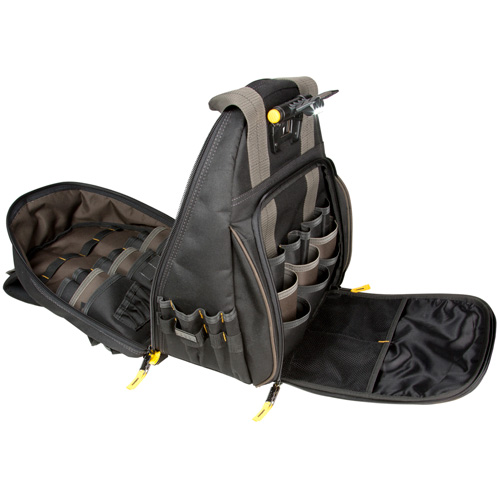 Sacs &agrave; dos pour outils Techgear &agrave; 53 pochettes, 16" lo x 13-1/4" la, Noir, Polyester Par Equipment