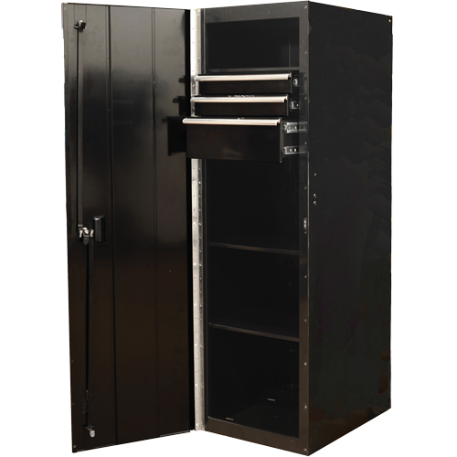 RX Series Side Cabinet, 3 Drawers, 19" W x 25" D x 61" H, Black Par Equipment