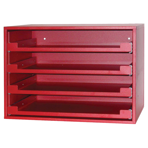 R&acirc;telier avec compartiments, 15" P x 21" la x 15" h, Rouge Par Equipment