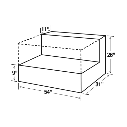 Steel Fuel Transfer Tank, Steel, 100 Gal. Capacity, White Par Equipment