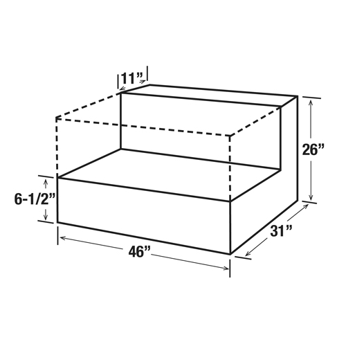 Steel Fuel Transfer Tank, Steel, 85 gal. Capacity, Black Par Equipment