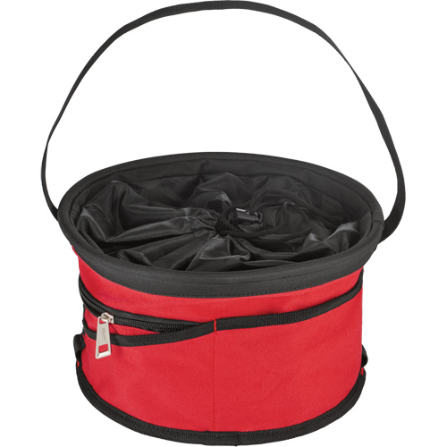 Sac range-tout style parachute, 11-4/5" lo x 11-4/5" la x 11" h, Nylon, Noir/Rouge Par Equipment