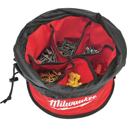 Sac range-tout style parachute, 11-4/5" lo x 11-4/5" la x 11" h, Nylon, Noir/Rouge Par Equipment