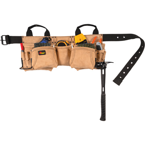 Ceinture &agrave; outils pour menuisier, Cuir, Havane Par Equipment