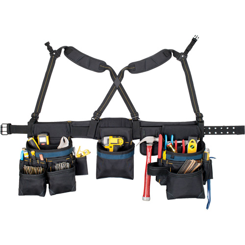 Carpenter's Tool Belt, Polyester, Black Par Equipment