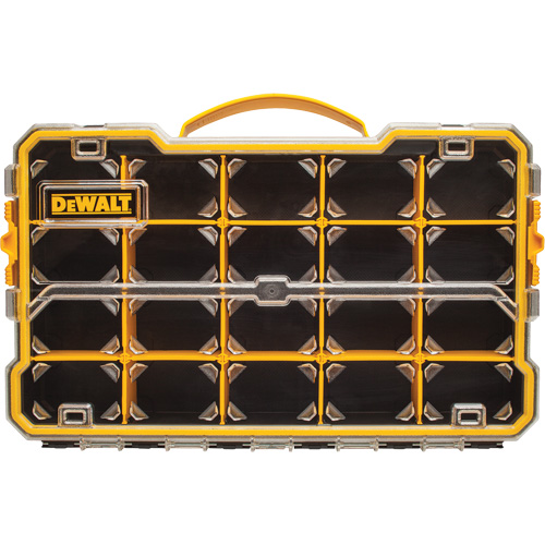 Compartment Pro Organizer, 11" W x 17-5/8" D x 2-7/8" H, Black/Yellow Par Equipment