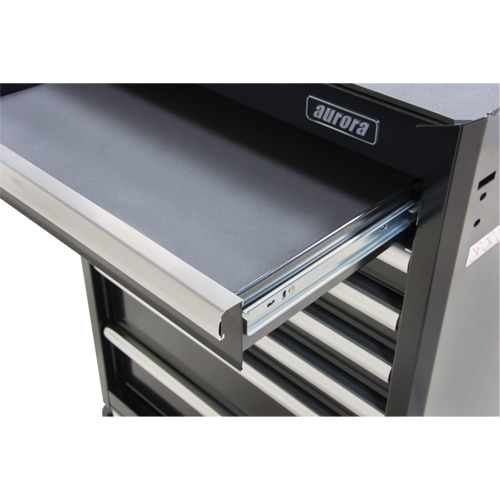 Industrial Tool Cart, 7 Drawers, 27" W x 18-3/4" D x 39" H, Black Par Equipment