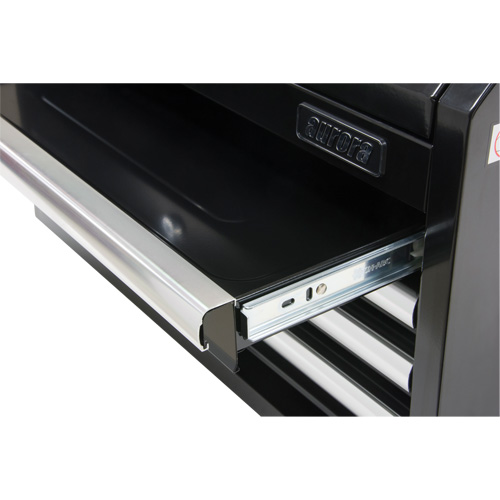 Coffre &agrave; outils industriel, 26" la, 4 tiroirs, Noir Par Equipment