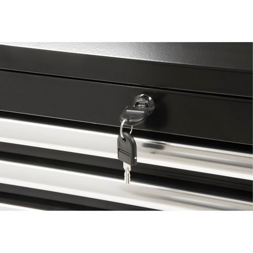 Coffre &agrave; outils industriel, 26" la, 4 tiroirs, Noir Par Equipment