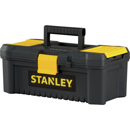 Essential&reg; Tool Box with Tray, 12-1/2" W x 7-3/8" D x 5-1/8" H, Black/Yellow Par Equipment