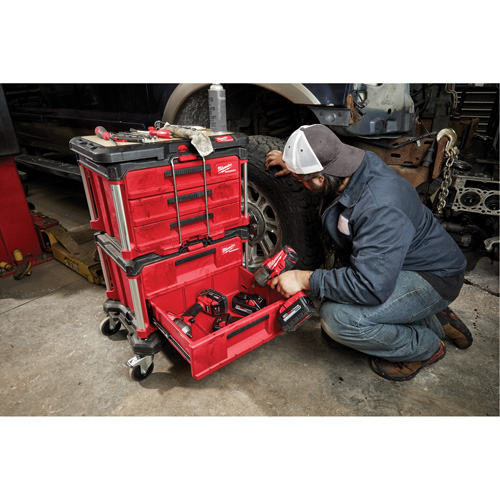 Boîte &agrave; outils avec 2 tiroirs Packout, 16-1/3" x 14-1/3" x 22-1/5", Rouge Par Equipment