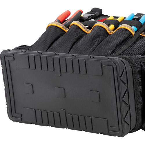 Sac &agrave; dos &agrave; outils &agrave; base moul&eacute;e, 18" lo x 13" la, Noir/Bleu, Balistique/Polyester Par Equipment