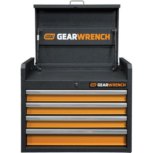Coffre &agrave; outils de s&eacute;rie GSX, 26" la, 4 tiroirs, Noir/Orange Par Equipment