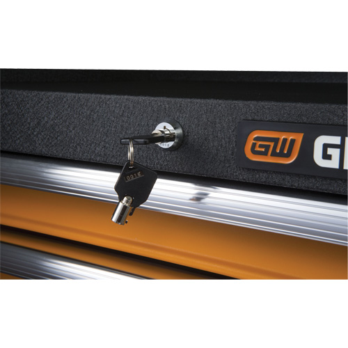 Coffre &agrave; outils de s&eacute;rie GSX, 26" la, 4 tiroirs, Noir/Orange Par Equipment