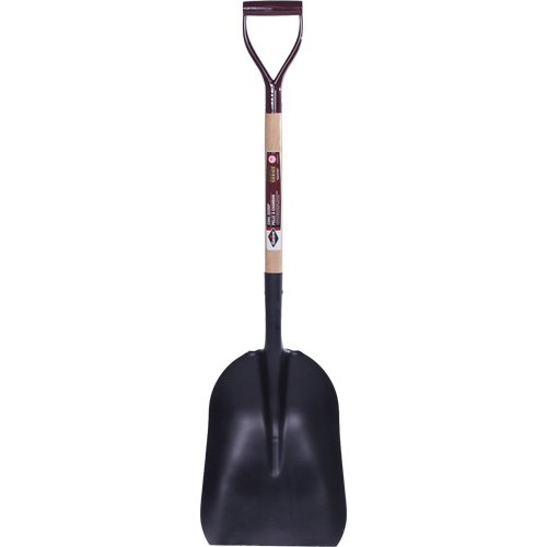 Grain & Coal Scoop Shovel, Wood, Tempered Steel Blade, D-Grip Handle Par Equipment