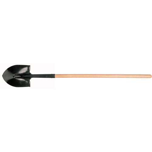 Round Point Shovel, Tempered Steel Blade, Hardwood, Straight Handle Par Equipment