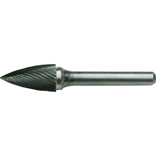 Solid Carbide Burrs - Tree Shape Pointed End, SG-42, 1/8" Dia., 1/8" Shank, 5/16" Depth of Cut Par Equipment